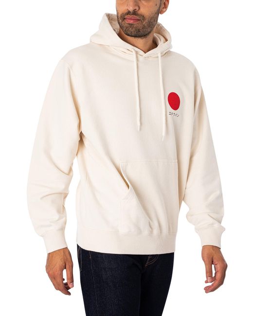 Edwin Japanese Sun Pullover Hoodie in White for Men Lyst UK