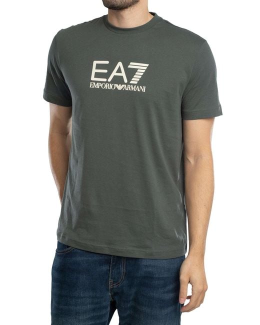EA7 Green Logo Graphic T-shirt for men