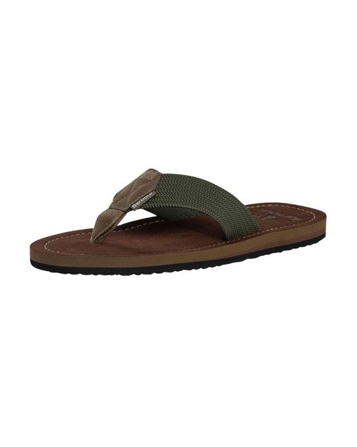 Barbour Brown Toeman Flip Flops for men