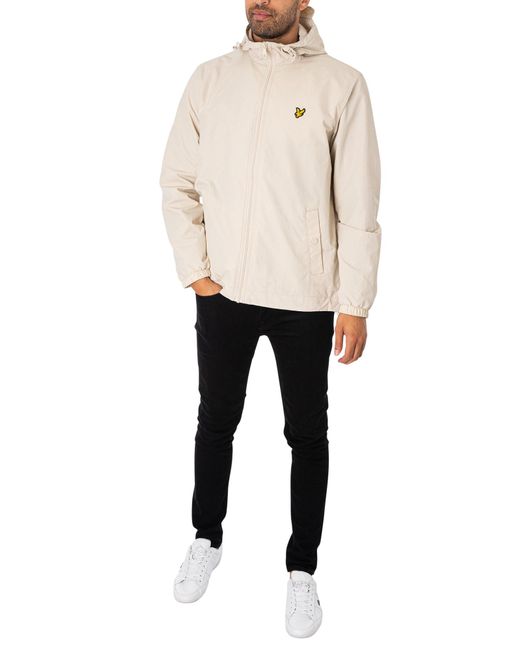 Lyle & Scott Natural Zip Through Hooded Jacket for men