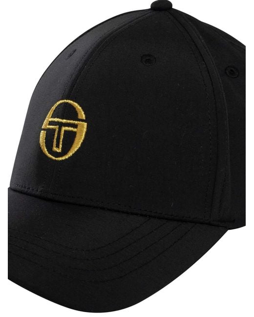 Sergio Tacchini Black Marz Classic 6 Panel Cap for men