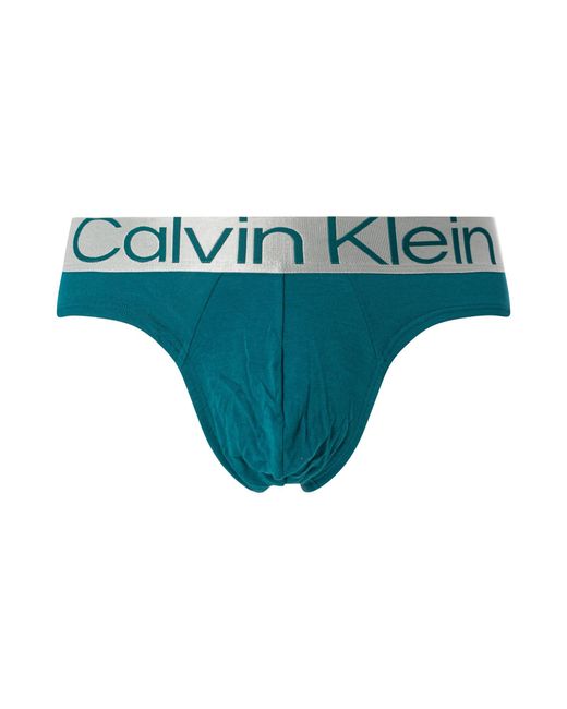 Calvin Klein Blue 3 Pack Reconsidered Steel Hip Briefs for men