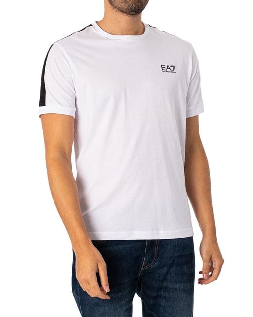 EA7 White Chest Logo T-shirt for men