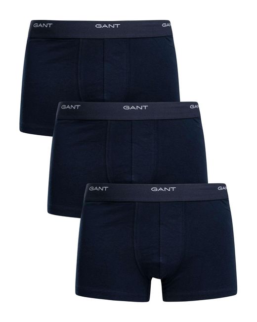 Gant Blue 3 Pack Core Trunks for men