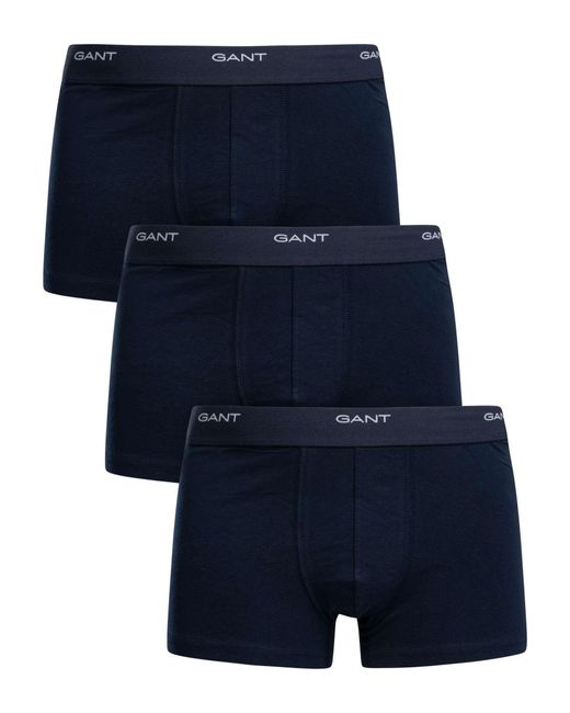 Gant Blue 3 Pack Core Trunks for men