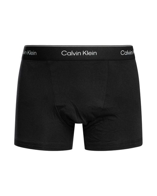 Calvin Klein Black 5 Pack Relaxed Fit Trunks for men