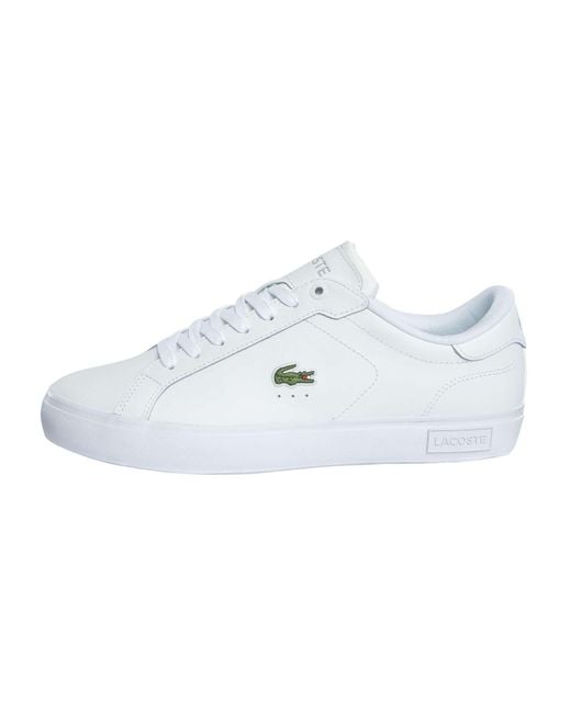 Lacoste White Powercourt 125 2 Sma Leather Trainers for men