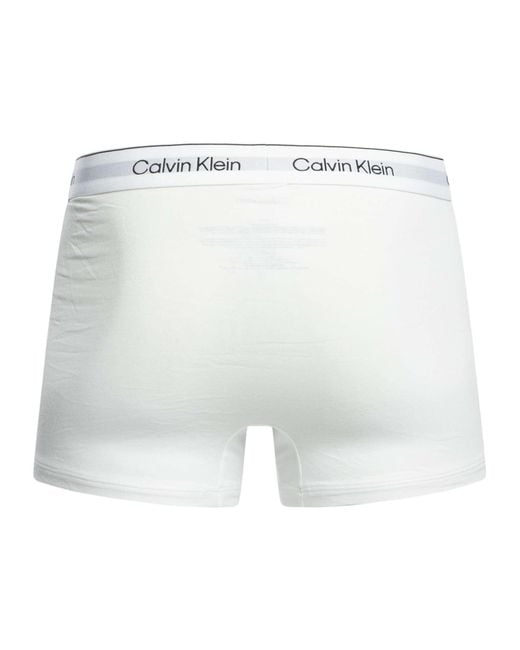 Calvin Klein White 5 Pack Relaxed Fit Trunks for men