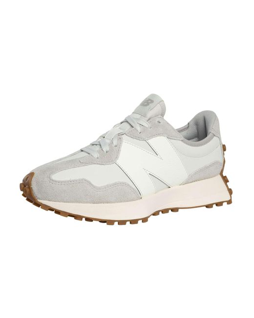 New Balance White 327 Suede Trainers for men
