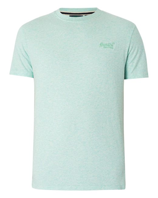 Superdry Blue S Chest Logo T-shirt Light Mint M for men