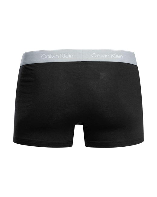 Calvin Klein Black 3 Pack Icon Relaxed Fit Trunks for men