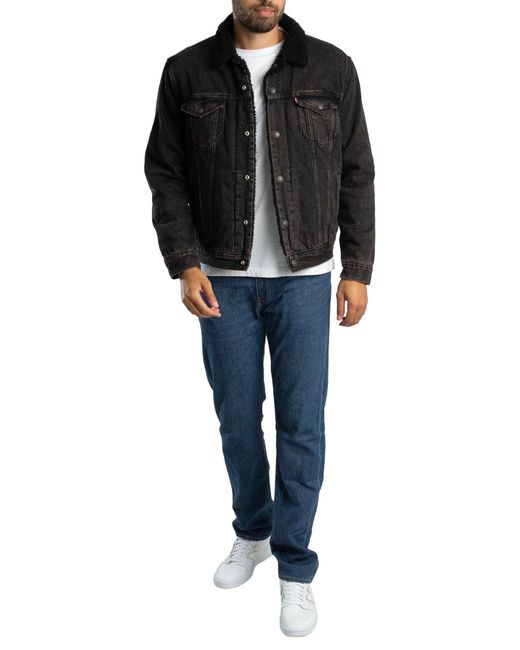 Levi's Black Type 3 Sherpa Trucker Jacket for men