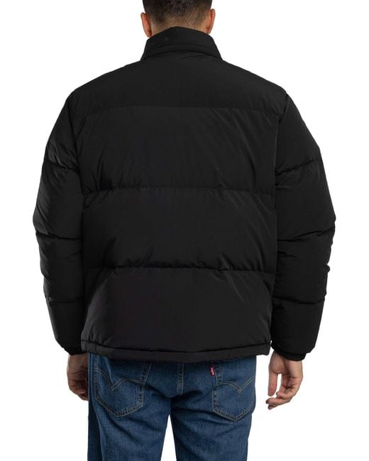Lacoste Black Water Repellent Hooded Down Jacket for men