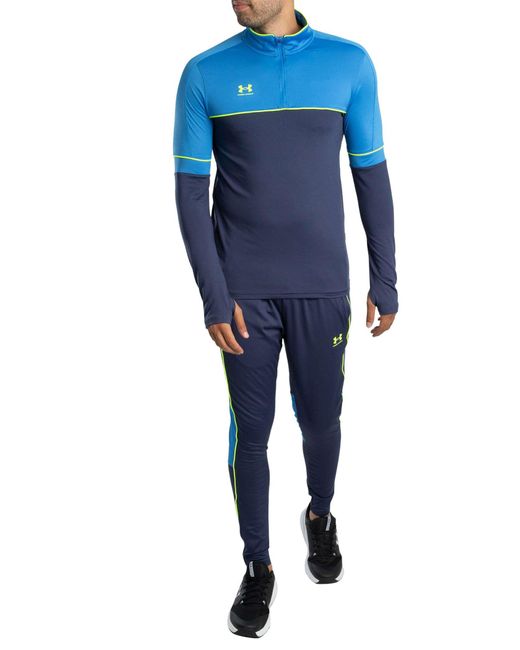 Under Armour Blue Challenger Training 1/4 Zip Jacket for men