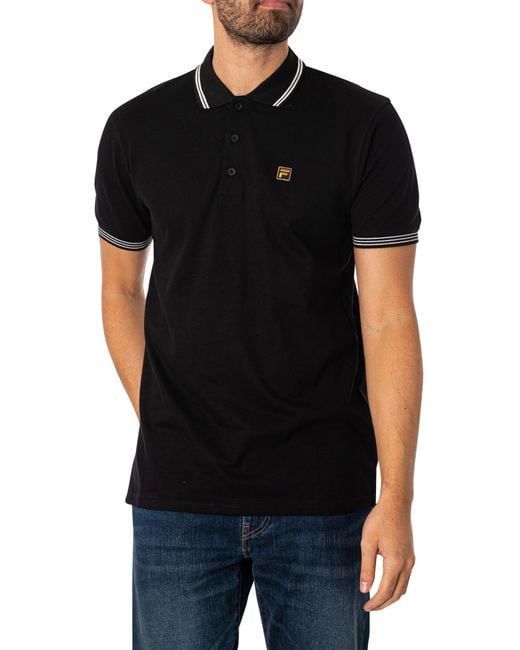 Fila Black Soren Polo Shirt for men