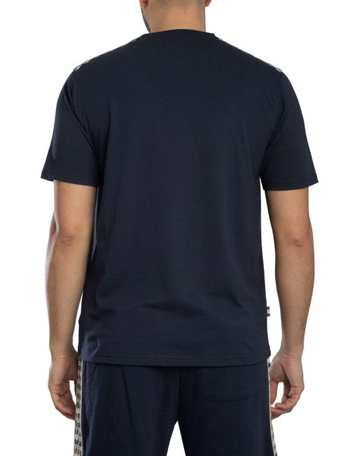 Aquascutum Blue Insert Lamina T-shirt for men