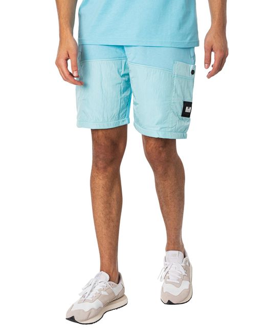 Weekend Offender Blue Azeez Sweat Shorts for men