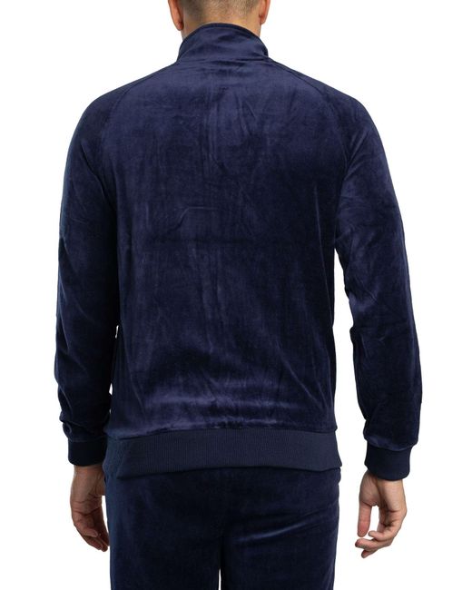 Sergio Tacchini Blue Court Velour Track Jacket for men