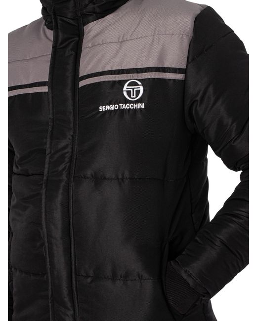 Sergio Tacchini Black New Young Line Puffer Jacket for men