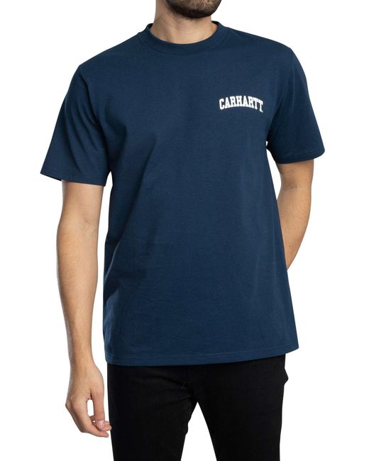 Carhartt Blue University Script T-shirt for men