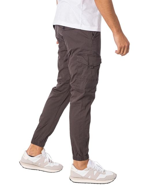 Jack & Jones Gray Paul Flake 542 Cargos for men