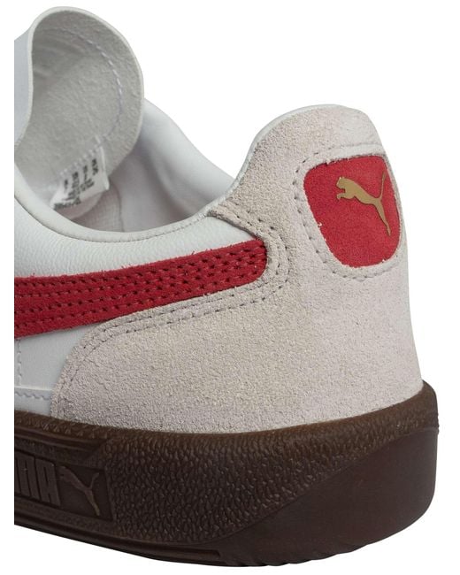 PUMA White Palermo Leather Trainers for men