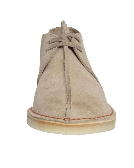 Clarks Natural Desert Trek Suede Shoes for men