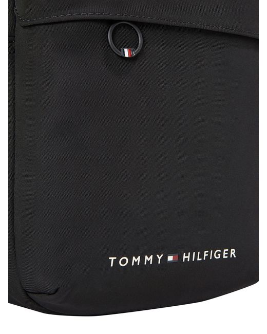 Tommy Hilfiger Black Skyline Mini Reporter Bag for men