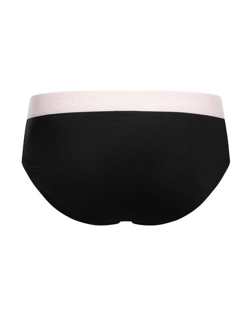 Calvin Klein Black 3 Pack Hip Briefs for men