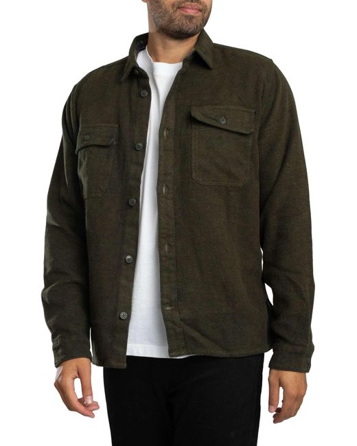 Barbour Black Baystone Relaxed Twill Shirt for men