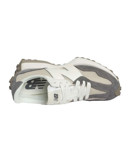 New Balance White 327 Mesh Trainers for men