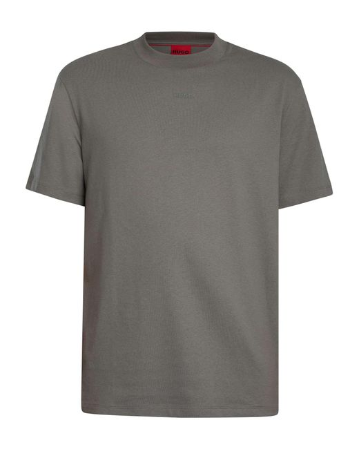 HUGO Gray Dapolino Logo T-shirt for men