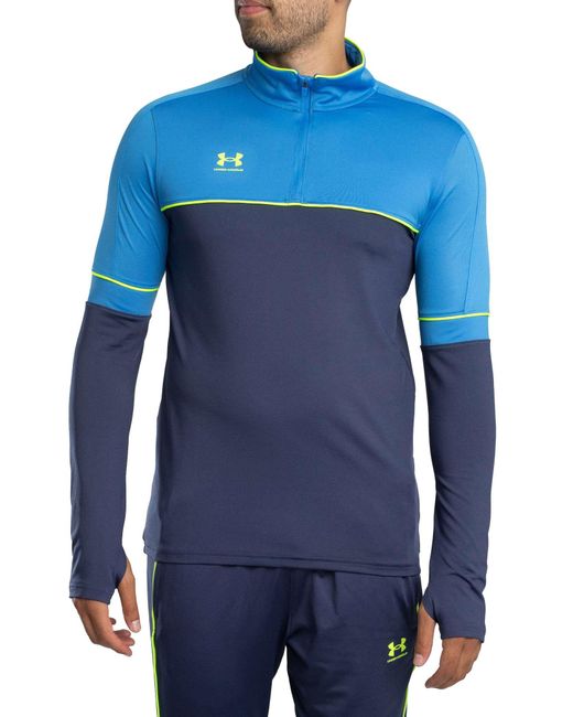 Under Armour Blue Challenger Training 1/4 Zip Jacket for men