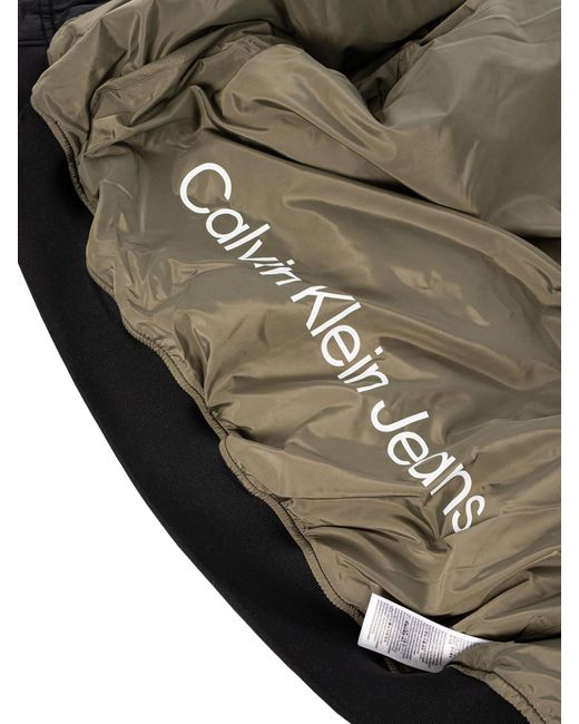 Calvin Klein Black Padded Bomber Jacket for men