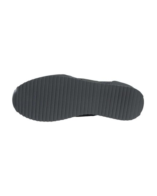 EA7 Blue Athletic Logo Mesh Trainers for men