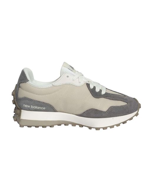 New Balance White 327 Mesh Trainers for men