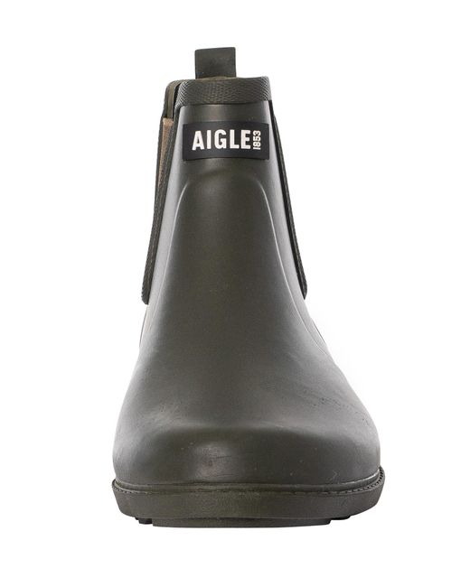 Aigle Brown Carville Short Wellington Boots for men