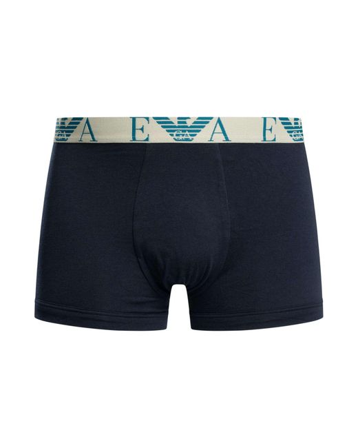 Emporio Armani Blue 3 Pack Trunks for men
