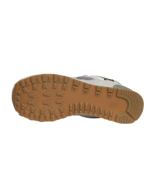 New Balance White 574 Suede Trainers for men