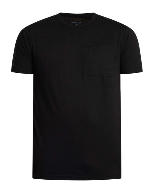 Lyle & Scott Black Basic 2 Pack Pocket T-shirt for men