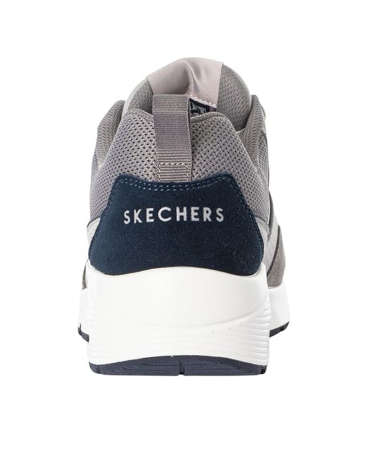 Skechers White Uno Retro One Leather Trainers for men