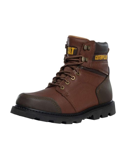 Caterpillar Brown Allerton Wide Leather Boots for men