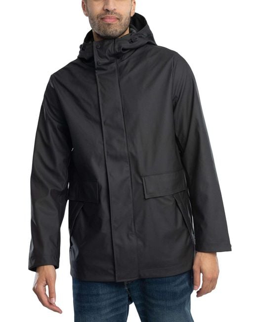 Hunter Black Logo Rain Jacket for men