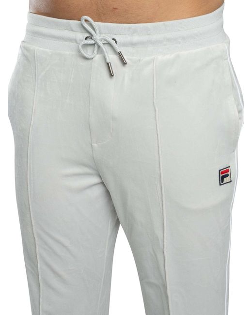 Fila Gray Fio Velour Straight Joggers for men