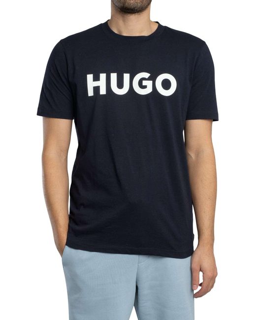 HUGO Black Dulivio Graphic T-shirt for men