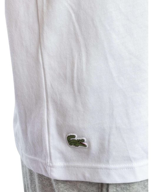 Lacoste Black 3 Pack Crew Lounge T-shirts for men