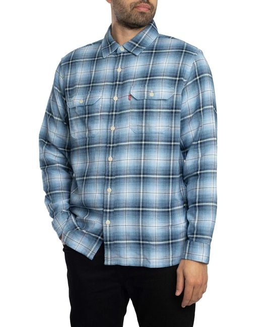 Levi's Blue Relaxed Jackson Worker Shirt for men