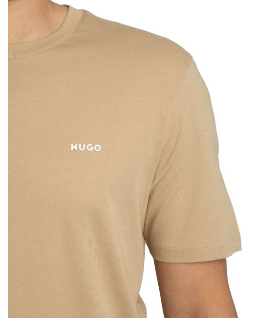 HUGO Natural Dero222 Logo T-shirt for men