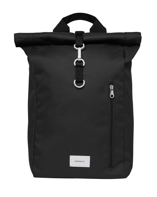 Sandqvist Black 19l Ground Rolltop Backpack for men