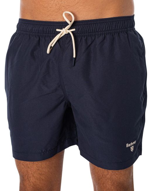 Barbour Blue Staple Logo Swim Shorts for men
